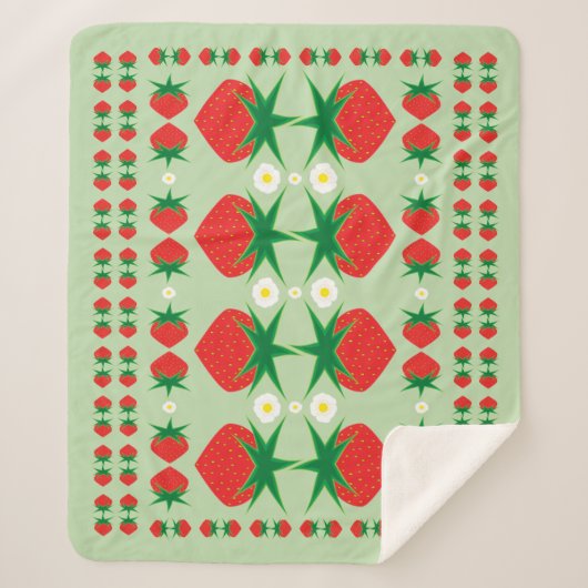 Couverture Sherpa moyenne fraise (Devant)