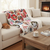 Couverture Sherpa Multi Photo Collage Simple Moderne Hexagon Motif