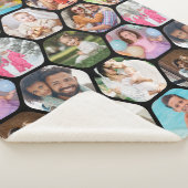 Couverture Sherpa Multi Photo Collage Simple Moderne Hexagon Motif (3/4)