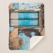 Couverture Sherpa Mur bleu et porte (Devant)