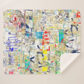 Couverture Sherpa Mur de rue de graffitis. Grunge wallart, rue, dos (Devant (Horizontal))