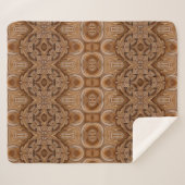 Couverture Sherpa Mur en bois sculpté closeabstraite, antique, antiq (Devant (Horizontal))