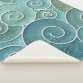 Couverture Sherpa Mur plâtre texture transparente avec motif tourbil (3/4)