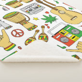Couverture Sherpa Musical instruments seamless pattern. Reggae backg (3/4)