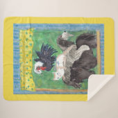 Couverture Sherpa Musiciens de Brême Town - Aquarelle (Devant (Horizontal))