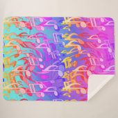 Couverture Sherpa Musique Belle Notes de Musique Tourbillonnantes Co (Devant (Horizontal))