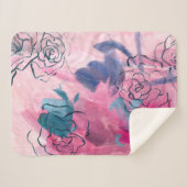 Couverture Sherpa Musique intérieure - Croquis floral (Devant (Horizontal))