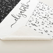 Couverture Sherpa Musique noire et blanche personnalisée (3/4)