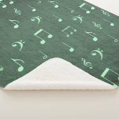 Couverture Sherpa musique, notes, motif, or, abstrait, or, (3/4)