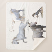 Couverture Sherpa Mustang Wild Stallion Survivant Sherpa Blanket (Devant)