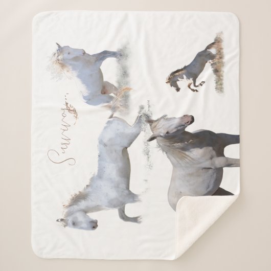 Couverture Sherpa Mustang Wild Stallion Survivant Sherpa Blanket (Devant)