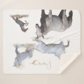 Couverture Sherpa Mustang Wild Stallion Survivant Sherpa Blanket (Devant (Horizontal))