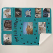 Couverture Sherpa My Fur Babies Turquoise 8 photos (Devant (Horizontal))