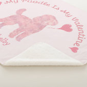 Couverture Sherpa My Poodle Is My Valentine Poodle Custom Name (3/4)