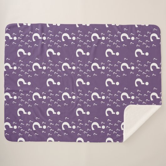 Couverture Sherpa Mystère question marque énigme puzzle violet (Devant (Horizontal))