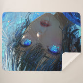 Couverture Sherpa Mysterious Fantasy Girl - Ocean Art Aesthetic (Devant (Horizontal))