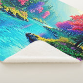 Couverture Sherpa Mystic River Dreamy Forest Path Design (3/4)