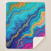 Couverture Sherpa Mystic Teal & Gold Energy (Devant)