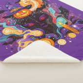 Couverture Sherpa Mystical Halloween Witch Face (3/4)