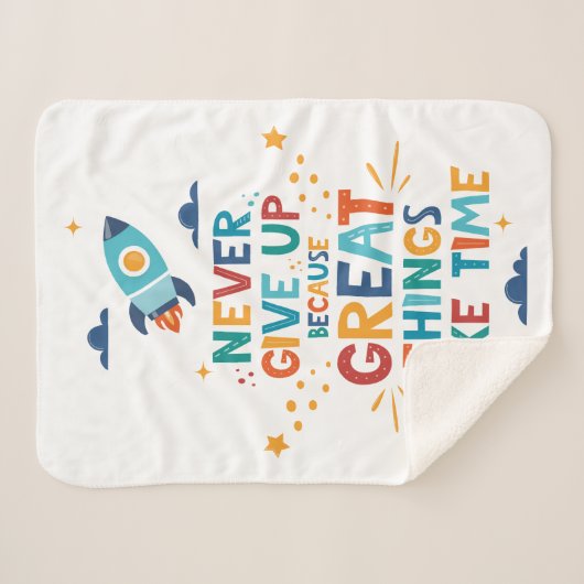 Couverture Sherpa N'abandonne jamais parce que les grandes choses pr (Devant (Horizontal))