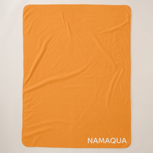Couverture Sherpa Namaqua orange nom de la couleur (Devant)