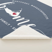 Couverture Sherpa Nantucket Home Town Personnalisée (3/4)