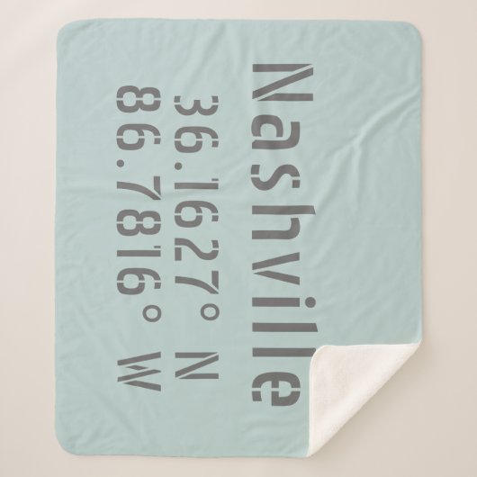 Couverture Sherpa Nashville Latitude Longitude (Devant)