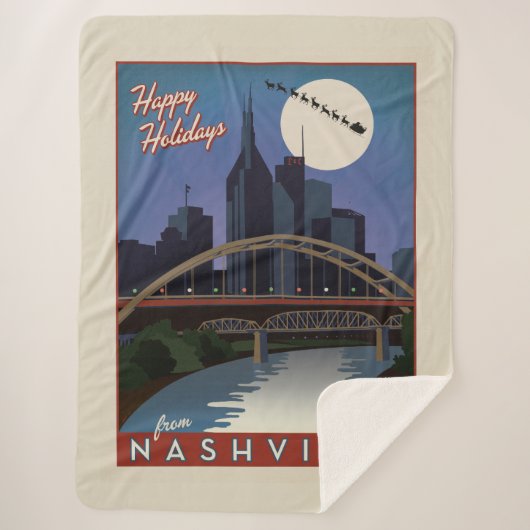 Couverture Sherpa Nashville Skyline (Devant)