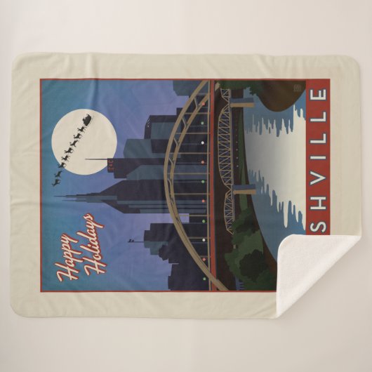 Couverture Sherpa Nashville Skyline (Devant (Horizontal))