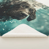 Couverture Sherpa Natation Labrador Chiot Design sous-marin (3/4)