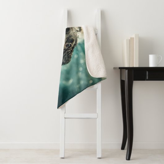 Couverture Sherpa Natation Labrador Chiot Design sous-marin (En situation)