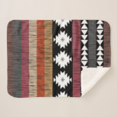 Couverture Sherpa Native Ethnic Colorful Lines Motif (Devant (Horizontal))