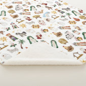 Couverture Sherpa Nativité chrétienne de Noël (3/4)