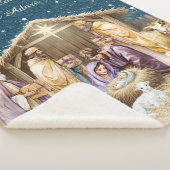 Couverture Sherpa Nativité de Noël de l'aquarelle (3/4)