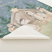 Couverture Sherpa Nativité de Noël de l'aquarelle (3/4)