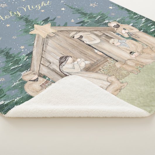 Couverture Sherpa Nativité de Noël de l'aquarelle (3/4)