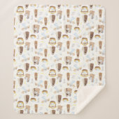 Couverture Sherpa Nativité Silencieuse Noël Sherpa Blanket (Devant)