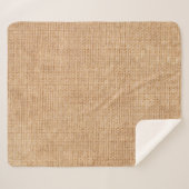 Couverture Sherpa Natural linen texture as backgroundbagging, beige, (Devant (Horizontal))