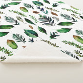 Couverture Sherpa Nature botanique du feuillage vert (3/4)