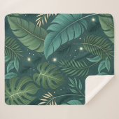 Couverture Sherpa Nature-Inspired Tropical Leaves Seamless Pattern (Devant (Horizontal))