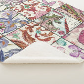 Couverture Sherpa Nature Patchwork : Chic Arrière - plan sans coutur (3/4)
