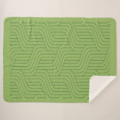 Couverture Sherpa Nature's Green Geometric Lines  (Devant (Horizontal))