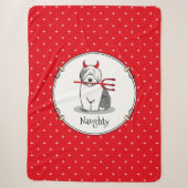 Couverture Sherpa Naughty Devil Old English Sheepdog (Gris 1) (Devant)