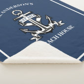 Couverture Sherpa Nautical Beach House Nom de famille Est Ship Ancre (3/4)