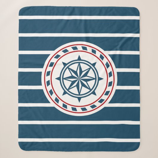 Couverture Sherpa Nautical design (Devant)