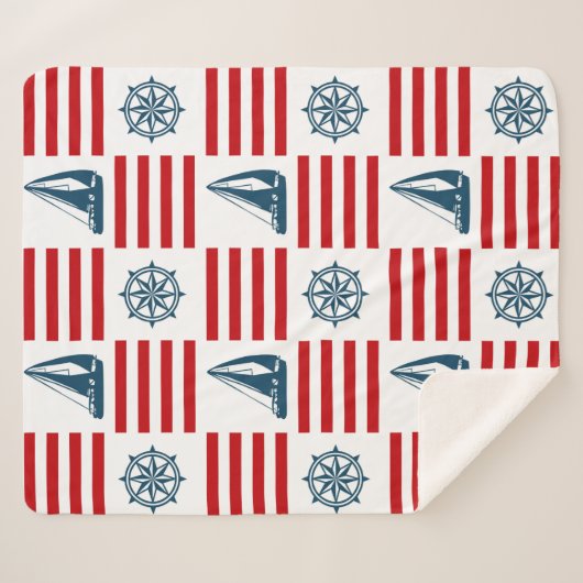 Couverture Sherpa Nautical design (Devant (Horizontal))