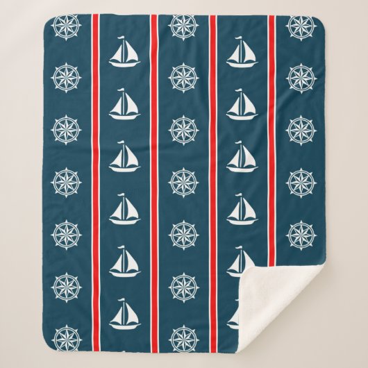 Couverture Sherpa Nautical design (Devant)