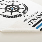 Couverture Sherpa Nautical Striped Custom Mr et Mrs. (3/4)