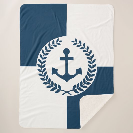 Couverture Sherpa Nautical themed design (Devant)