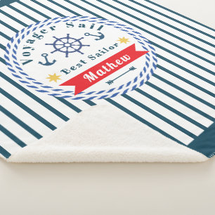 Couverture Sherpa Nautical Voyager Meilleur marin Blanche polaire